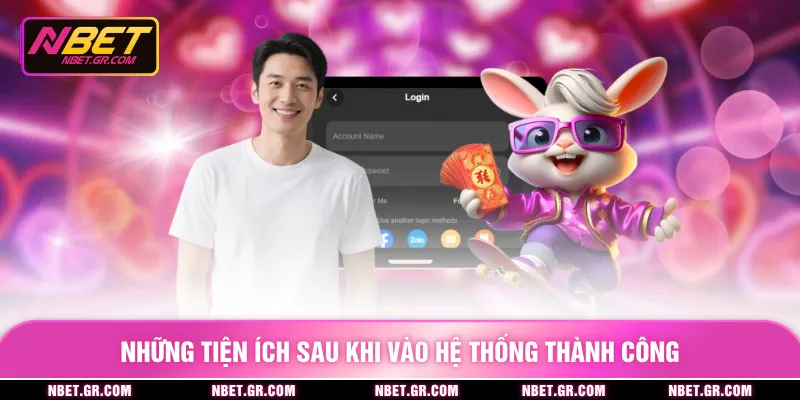 Những tiện ích sau khi vào hệ thống thành công